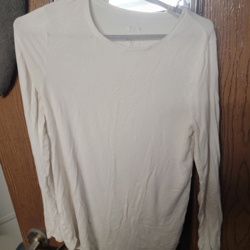 Apt. 9 Cream Long-Sleeve Tunic Top